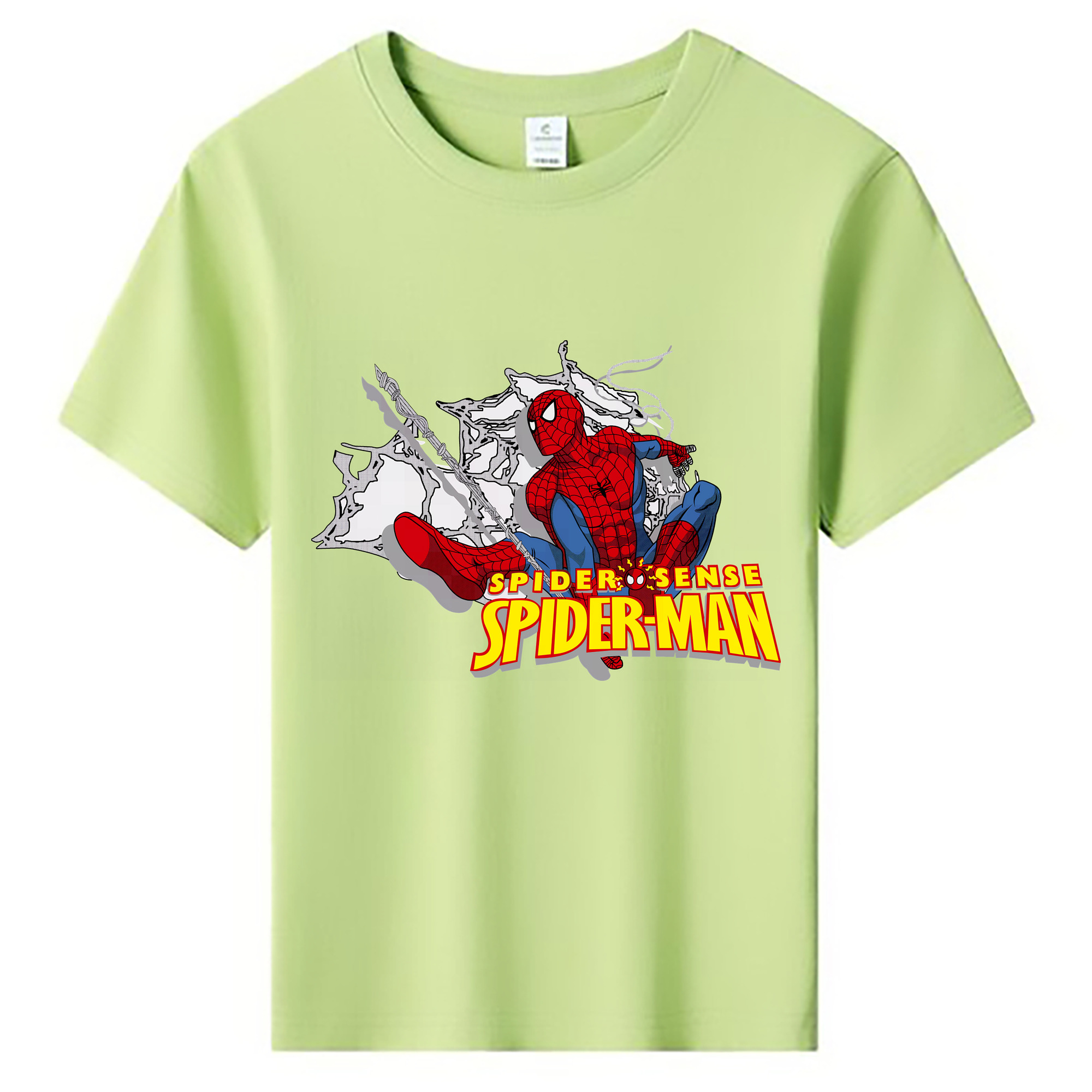 （画像用） Spider Man スパイダーマン 綿100％キッズTシャツ（フロントプリント）